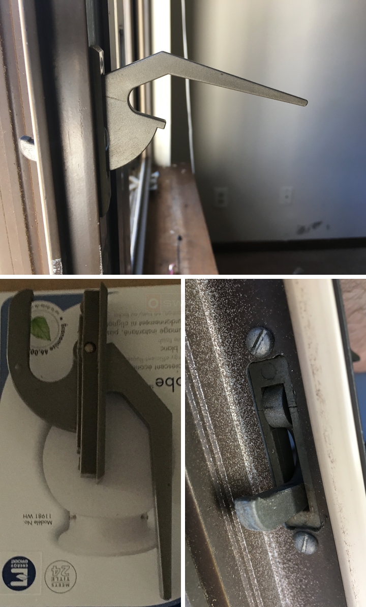 User submitted photos of window hardware.