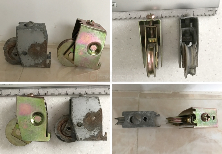 User submitted photos of a patio door roller.