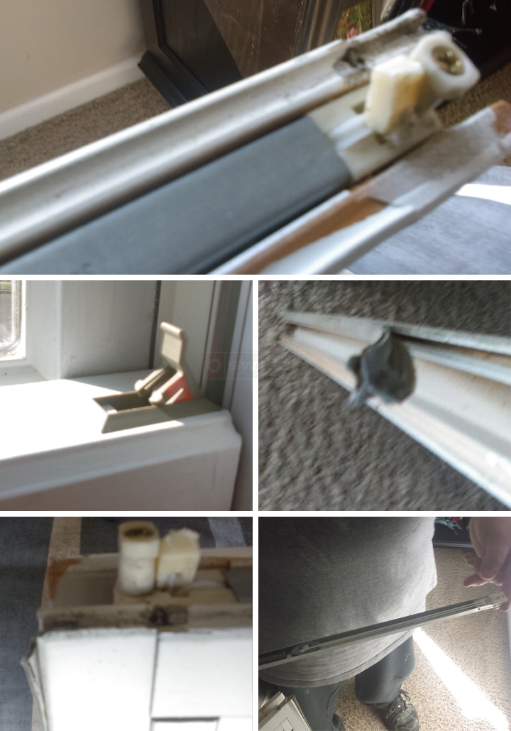 User submitted photos of window hardware.