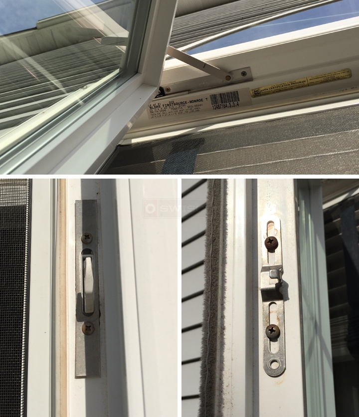 User submitted photos of window hardware.