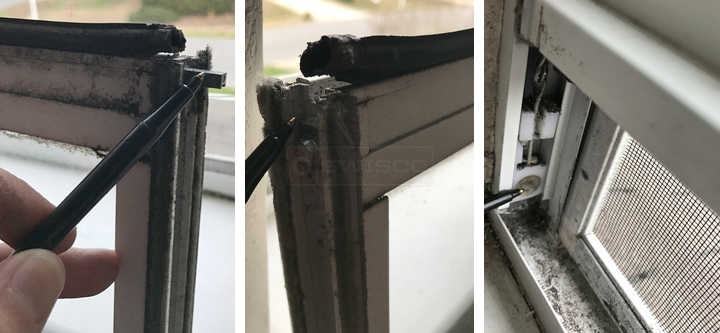 User submitted photos of window hardware.