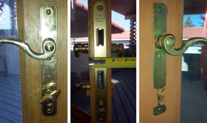 User submitted photos of a door handle set.