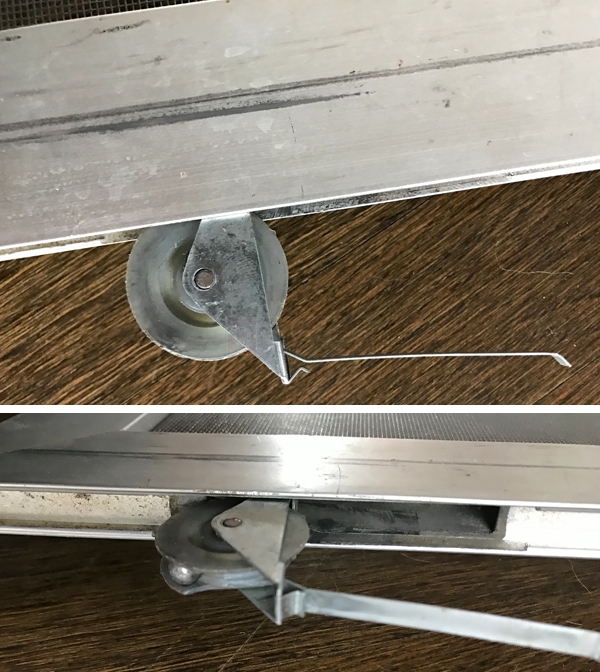 User submitted photos of a screen door roller.