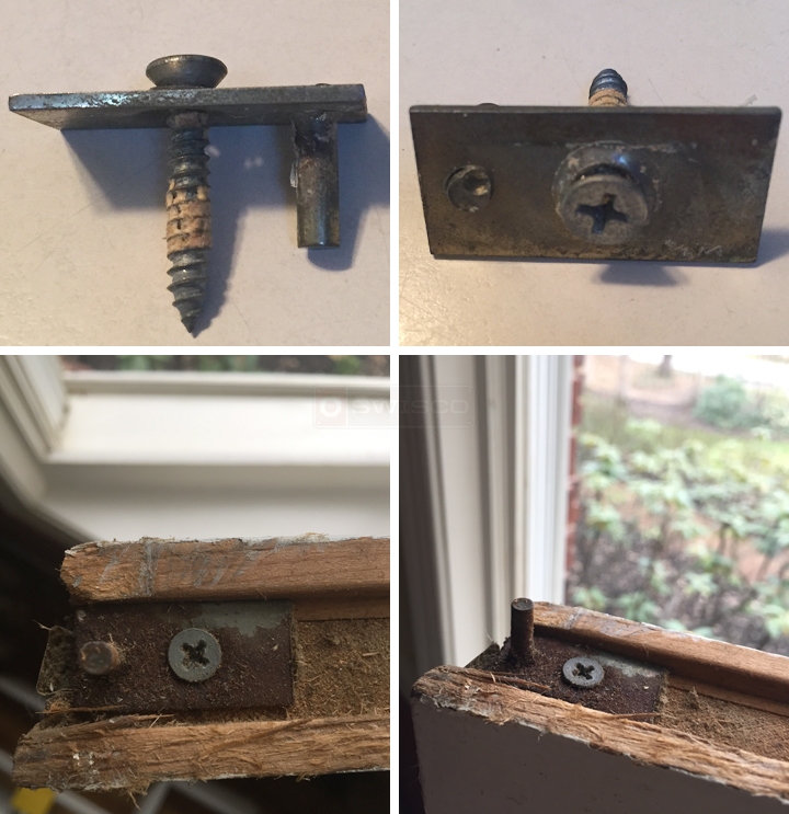 User submitted photos of window hardware.