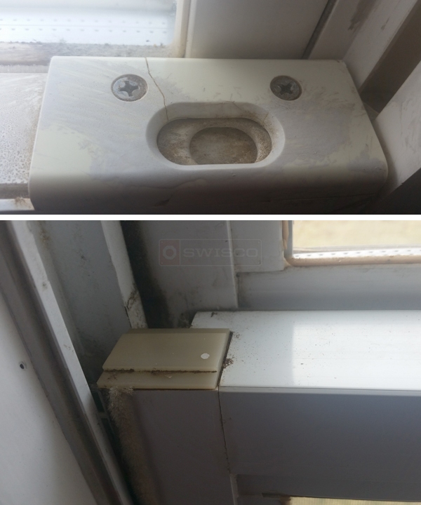 User submitted photos of window hardware.