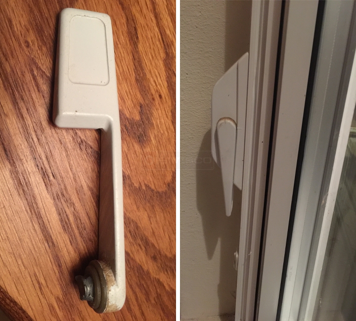 Milgard vinyl window lock handle