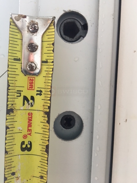 User submitted photos of a storm door handle.