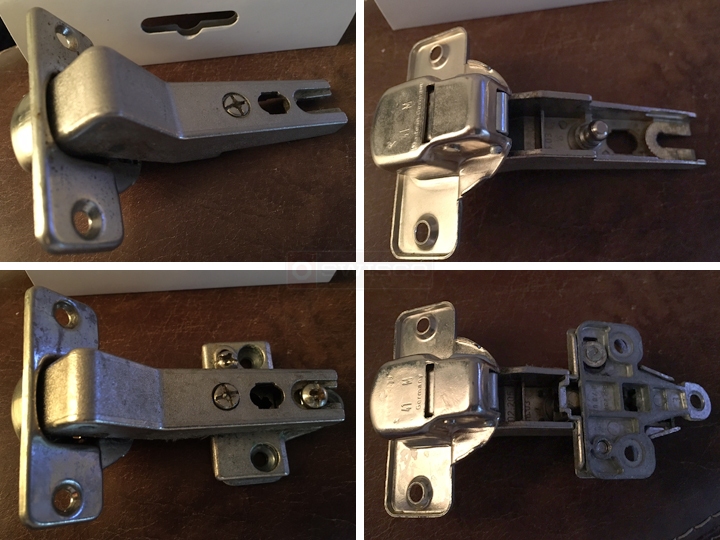 User submitted photos of cabinet hinges.