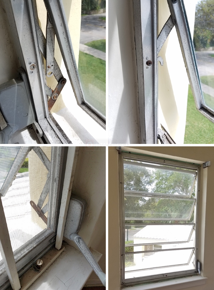 User submitted photos of window hardware.