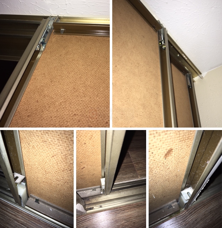 User submitted photos of closet hardware.