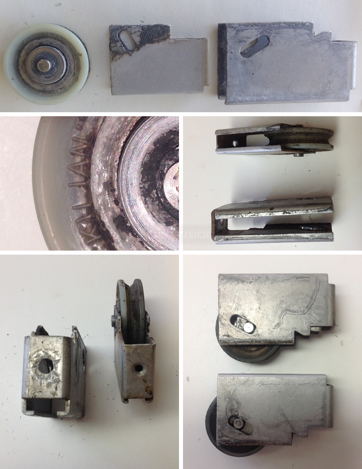 User submitted photos of a patio door roller.