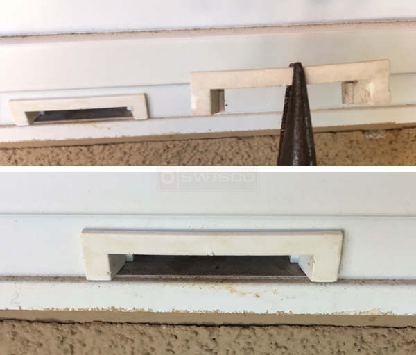User submitted photos of a weep hole cover.