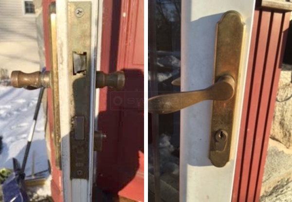 User submitted photos of a door handle set.