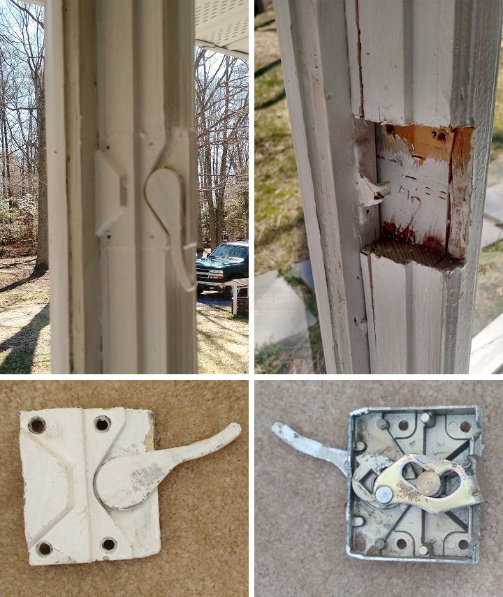 User submitted photos of a window lock.
