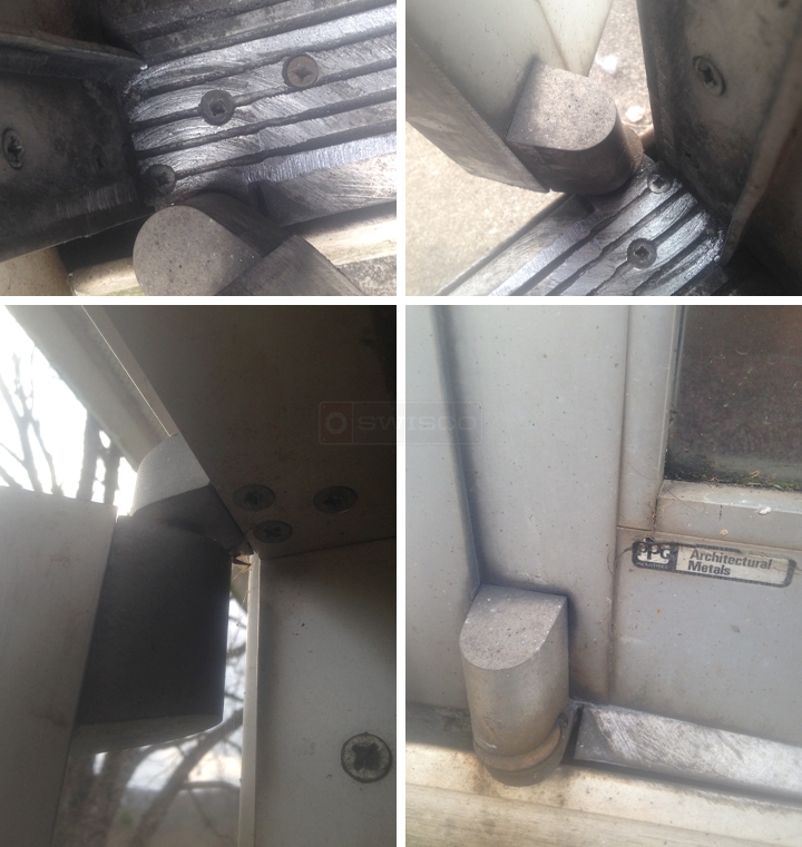 User submitted photos of commercial door hardware.