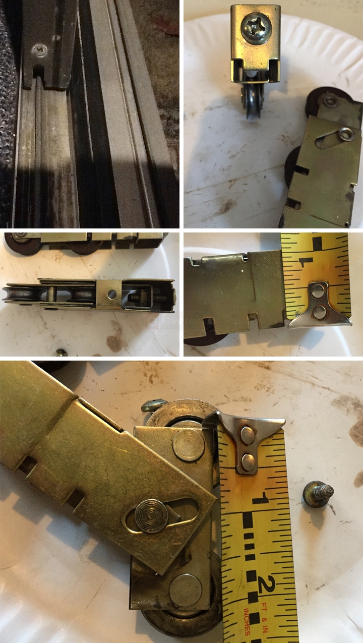 User submitted photos of patio door hardware.