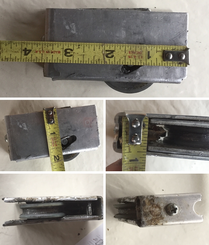 User submitted photos of a patio door roller.