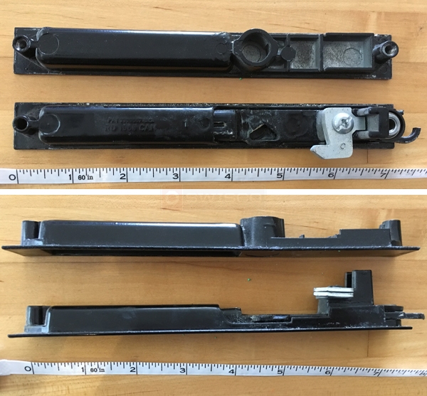 User submitted photos of patio door hardware.