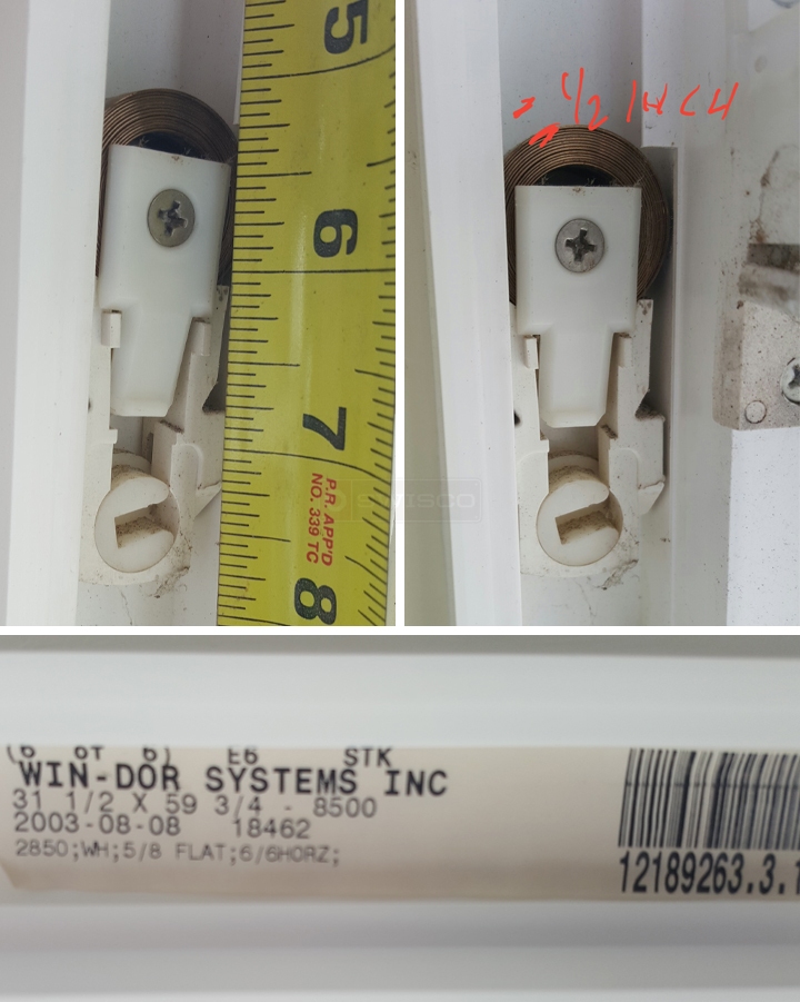 Vinyl window spring balance