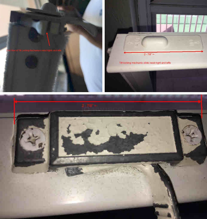 User submitted photos of window hardware.