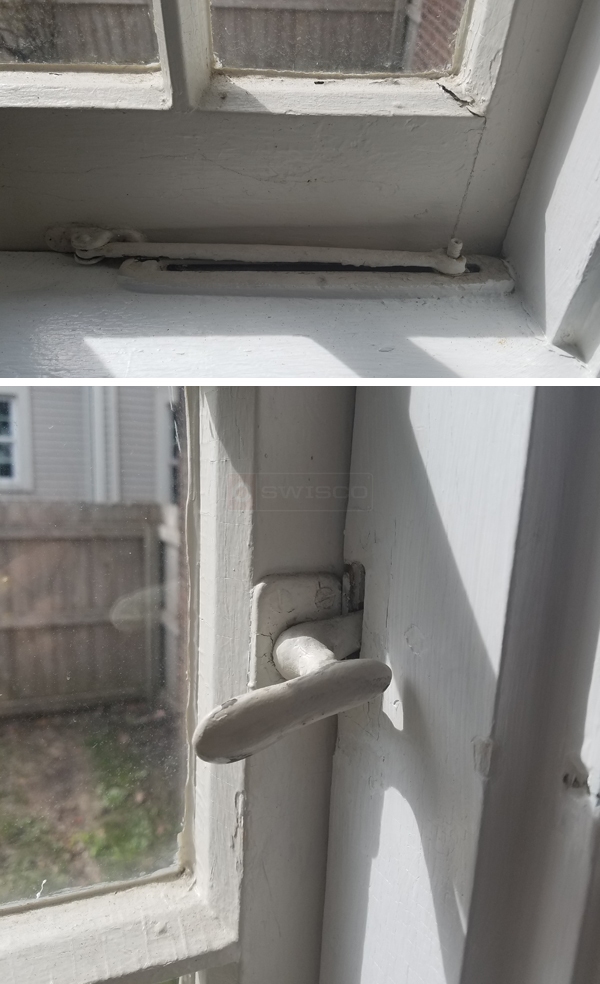 User submitted photos of window hardware.