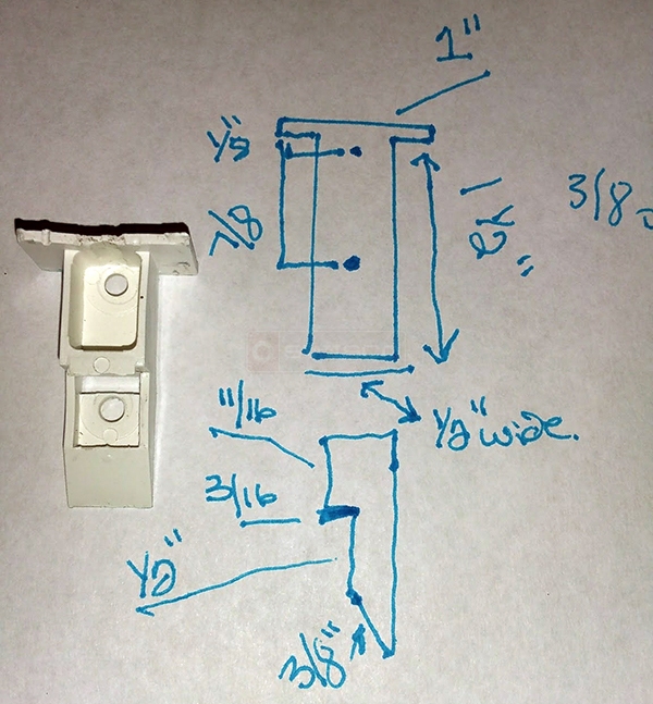 User submitted photos of a top sash guide.