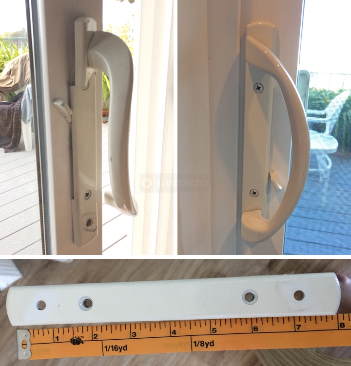 User submitted photos of patio door hardware.