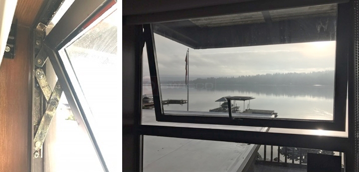 User submitted photos of window hardware.