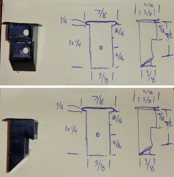 User submitted photos of a top sash guide.