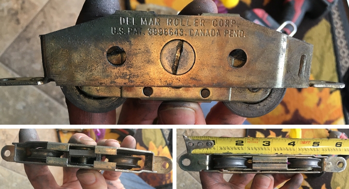 User submitted photos of a patio door roller.
