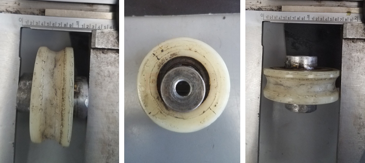 User submitted photos of a patio door roller.