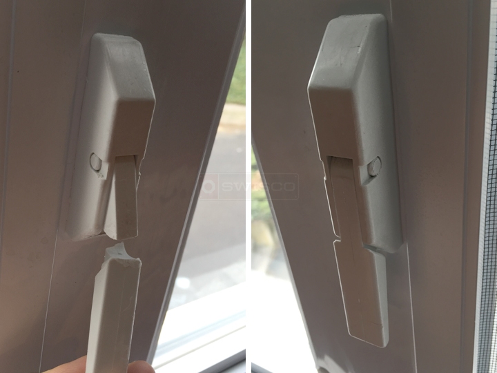 User submitted photos of window hardware.