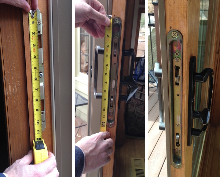 User submitted photos of patio door hardware.