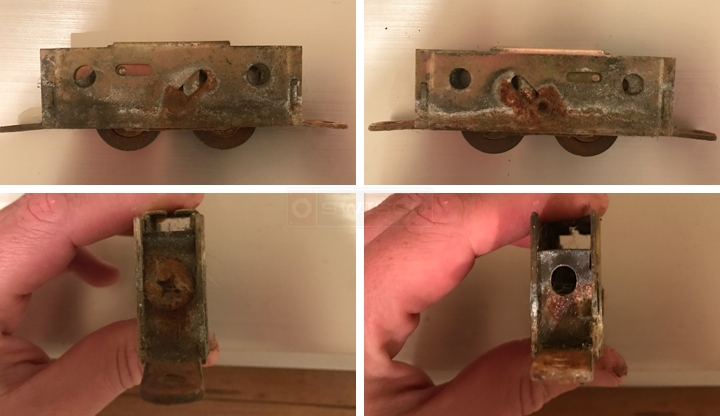 User submitted photos of a patio door roller.