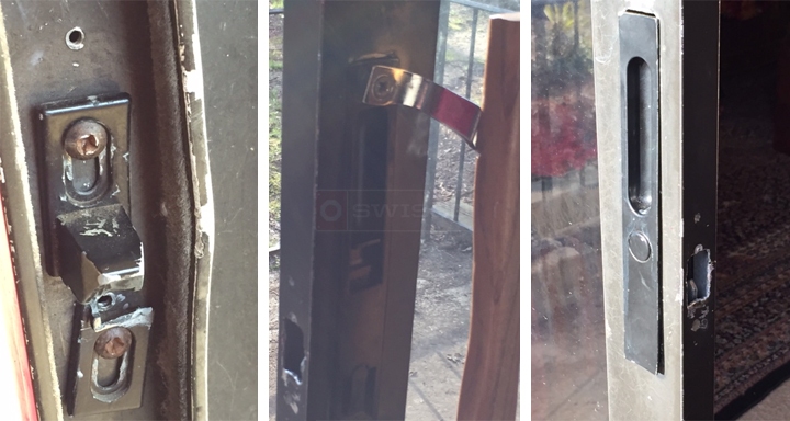 User submitted photos of patio door hardware.