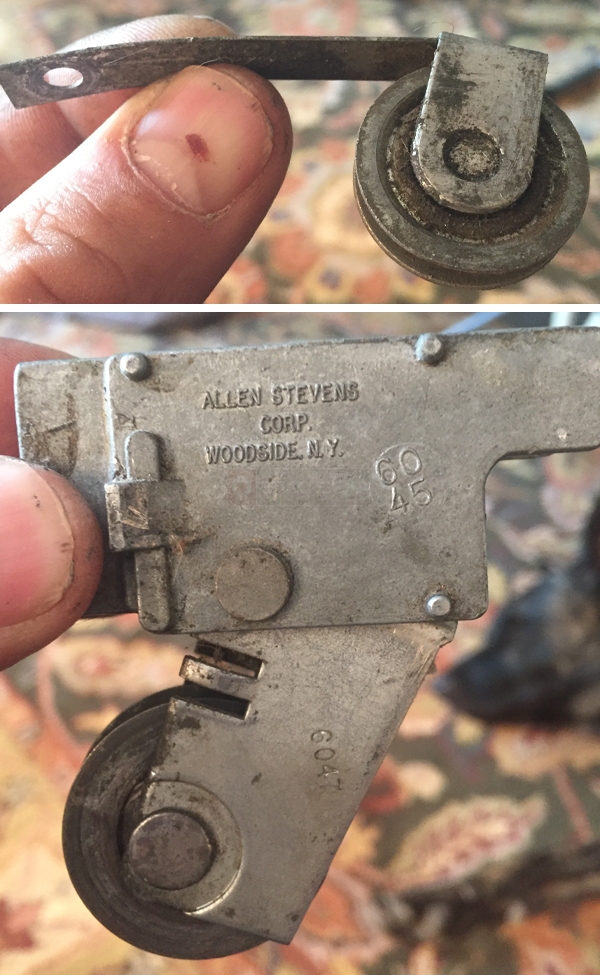 User submitted photos of patio door hardware.