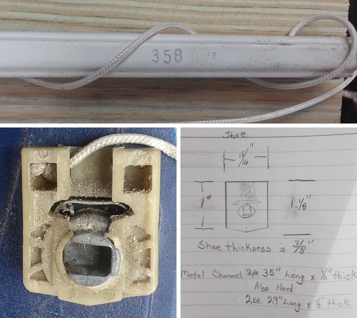 User submitted photos of window hardware.