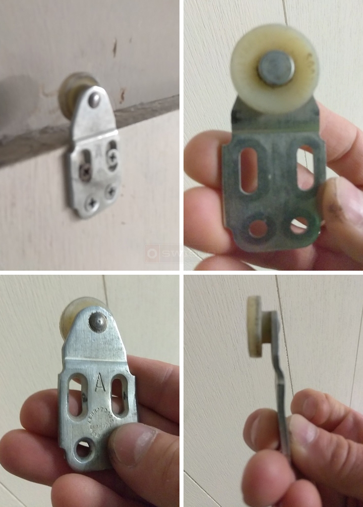 User submitted photos of a closet door roller.