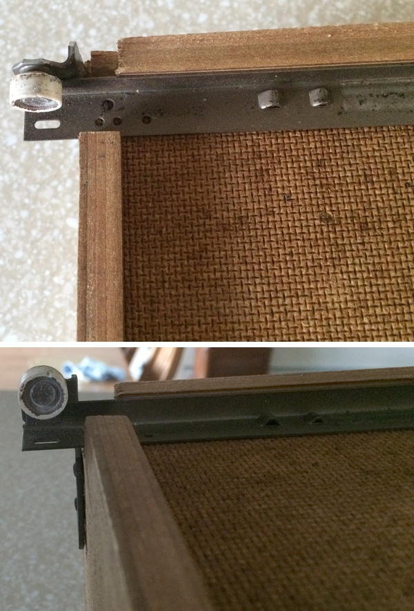 User submitted photos of drawer hardware.
