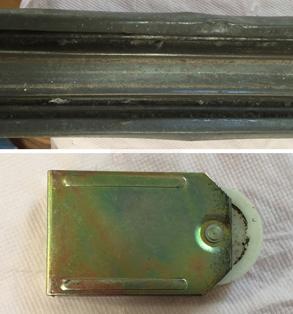 User submitted photos of closet door hardware.
