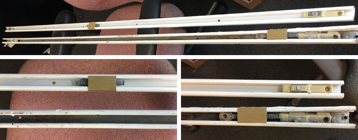 User submitted photos of closet door track.