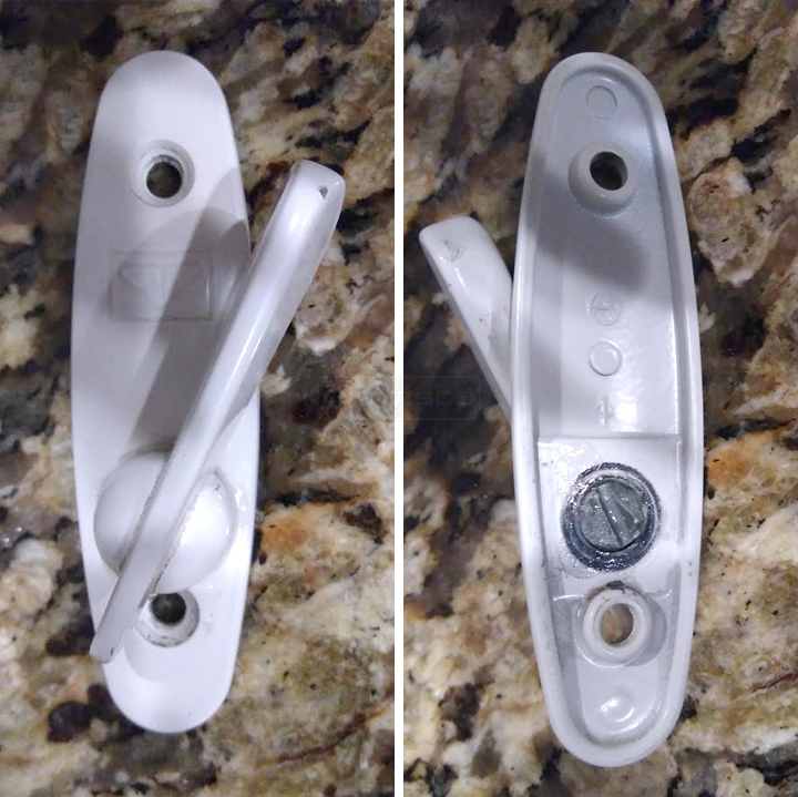 User submitted photos of patio door hardware.