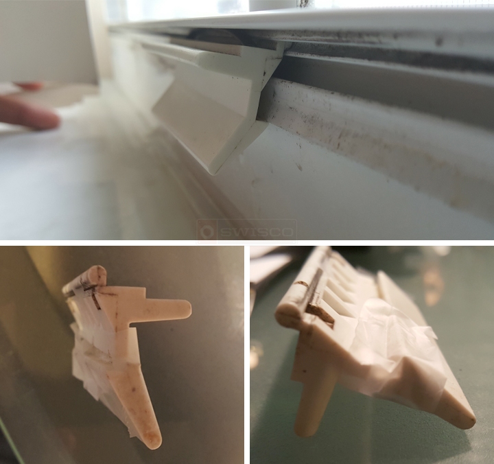User submitted photos of window hardware.