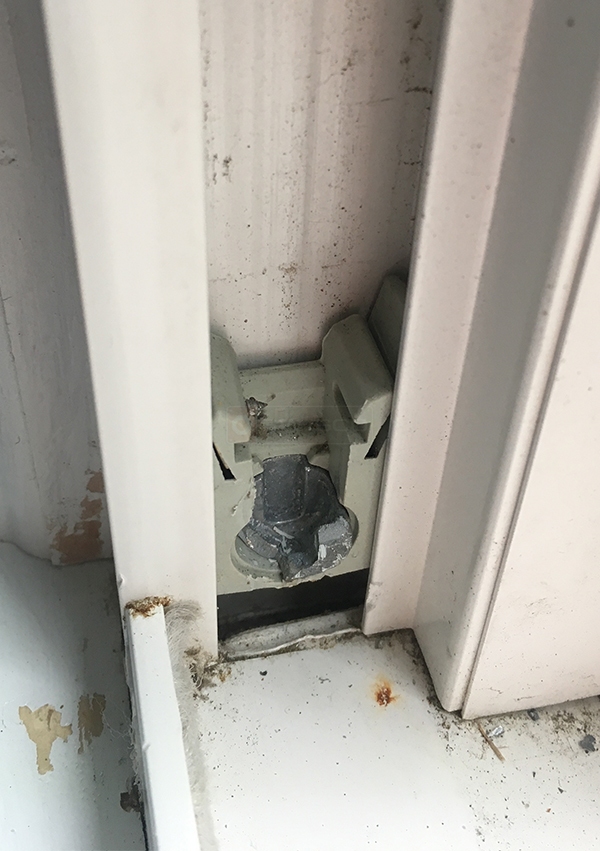 User submitted photos of window hardware.
