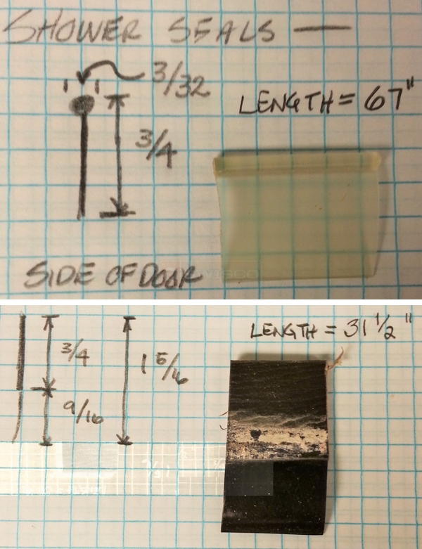 User submitted photos of a door sweep.
