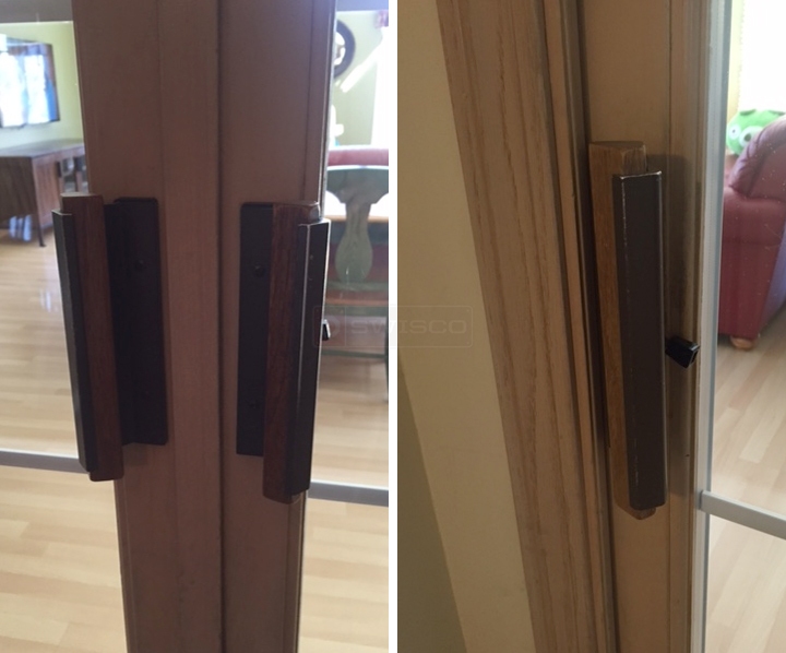User submitted photos of patio door hardware.