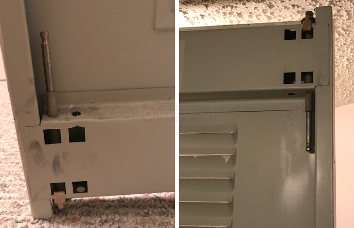 User submitted photos of bi-fold door hardware.