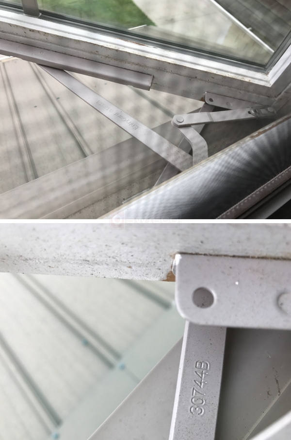 User submitted photos of window hardware.