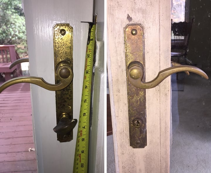 User submitted photos of a door handle set.