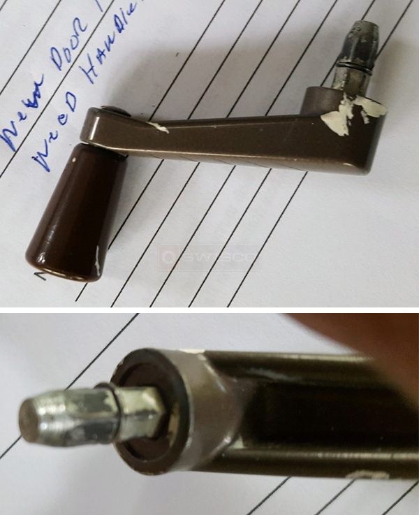 User submitted photos of a window operator handle.